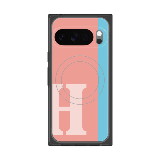 Premium Square Case with Pixelsnap［ Original - initial color line - H pink ］
