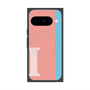 Premium Square Case with Pixelsnap［ Original - initial color line - I pink ］