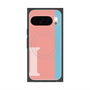 Premium Square Case with Pixelsnap［ Original - initial color line - I pink ］