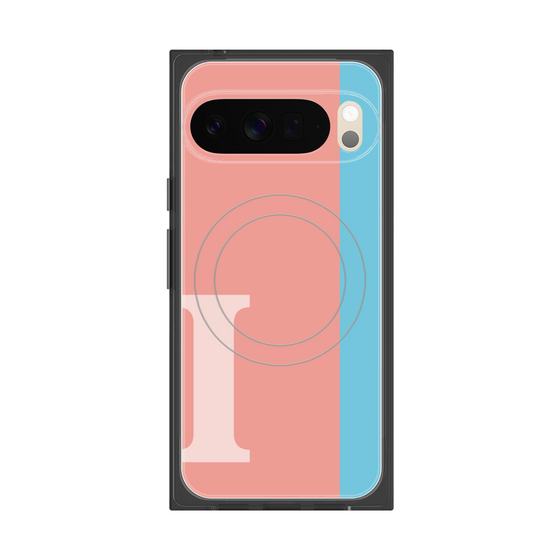 Premium Square Case with Pixelsnap［ Original - initial color line - I pink ］