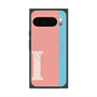 Premium Square Case with Pixelsnap［ Original - initial color line - I pink ］