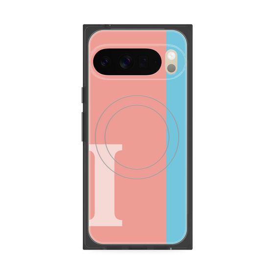 Premium Square Case with Pixelsnap［ Original - initial color line - I pink ］