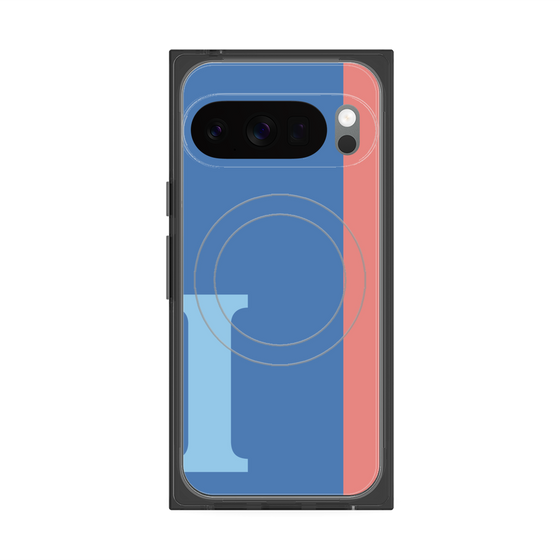 Premium Square Case with Pixelsnap［ Original - initial color line - I blue ］