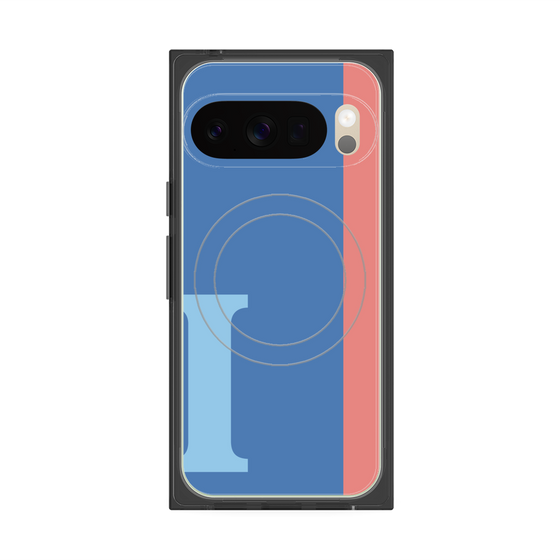 Premium Square Case with Pixelsnap［ Original - initial color line - I blue ］