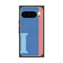 Premium Square Case with Pixelsnap［ Original - initial color line - I blue ］