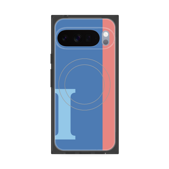 Premium Square Case with Pixelsnap［ Original - initial color line - I blue ］