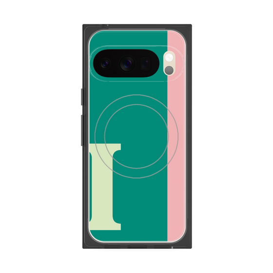 Premium Square Case with Pixelsnap［ Original - initial color line - I green ］