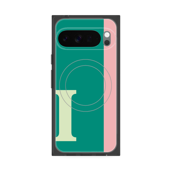 Premium Square Case with Pixelsnap［ Original - initial color line - I green ］