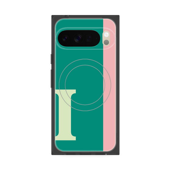 Premium Square Case with Pixelsnap［ Original - initial color line - I green ］