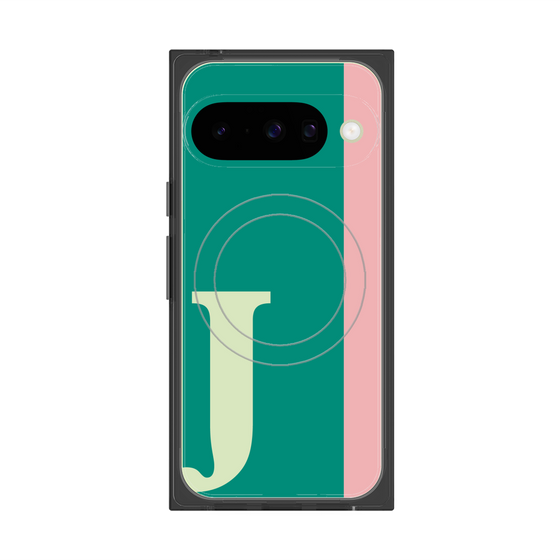 Premium Square Case with Pixelsnap［ Original - initial color line - J green ］