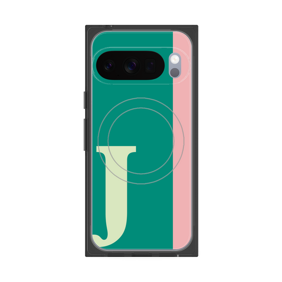 Premium Square Case with Pixelsnap［ Original - initial color line - J green ］