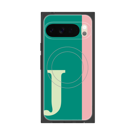 Premium Square Case with Pixelsnap［ Original - initial color line - J green ］