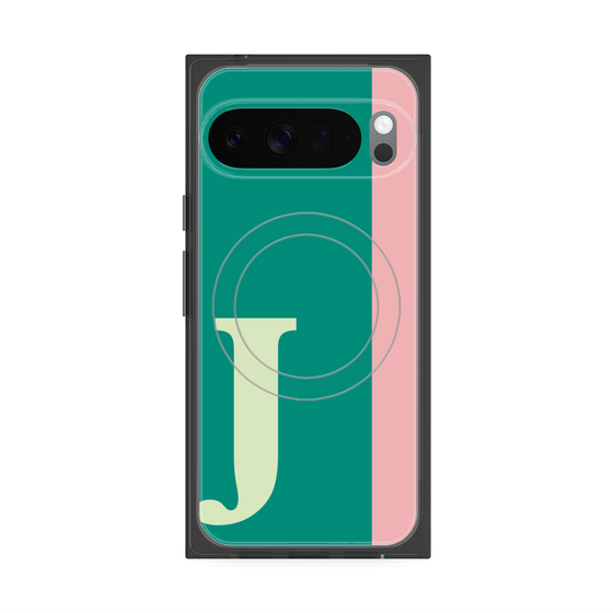Premium Square Case with Pixelsnap［ Original - initial color line - J green ］