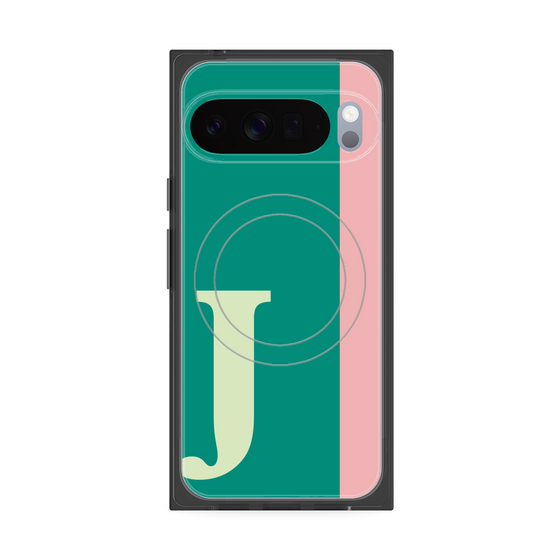 Premium Square Case with Pixelsnap［ Original - initial color line - J green ］