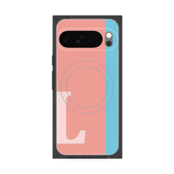 Premium Square Case with Pixelsnap［ Original - initial color line - L pink ］