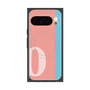 Premium Square Case with Pixelsnap［ Original - initial color line - O pink ］