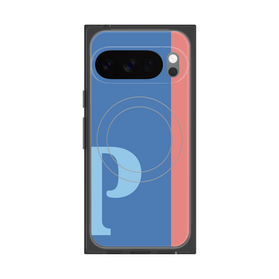 Premium Square Case with Pixelsnap［ Original - initial color line - P blue ］