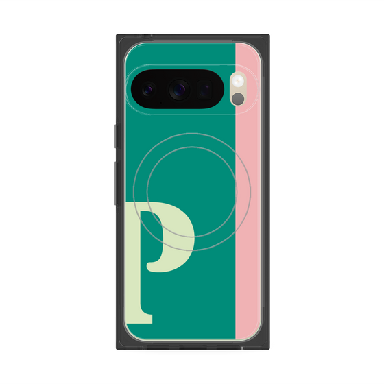 Premium Square Case with Pixelsnap［ Original - initial color line - P green ］