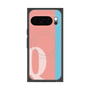 Premium Square Case with Pixelsnap［ Original - initial color line - Q pink ］