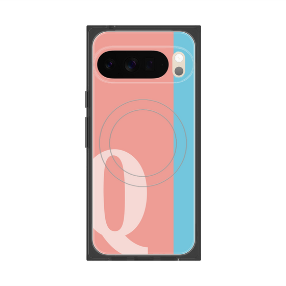 Premium Square Case with Pixelsnap［ Original - initial color line - Q pink ］