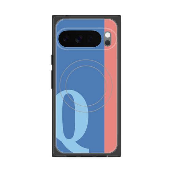 Premium Square Case with Pixelsnap［ Original - initial color line - Q blue ］