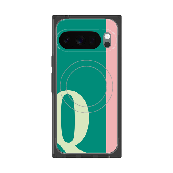 Premium Square Case with Pixelsnap［ Original - initial color line - Q green ］