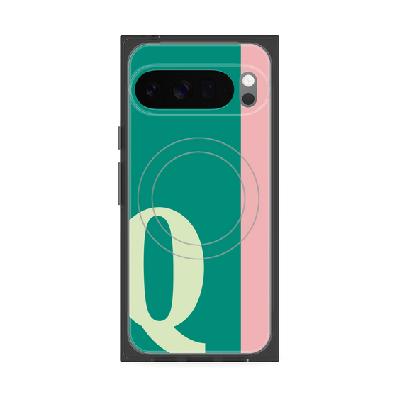 Premium Square Case with Pixelsnap［ Original - initial color line - Q green ］