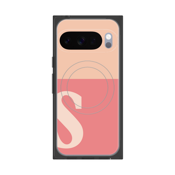 Premium Square Case with Pixelsnap［ Original - initial two tone - S pink ］