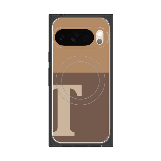 Premium Square Case with Pixelsnap［ Original - initial two tone - T brown ］
