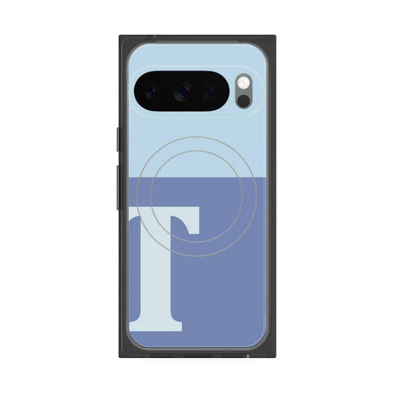 Premium Square Case with Pixelsnap［ Original - initial two tone - T blue ］