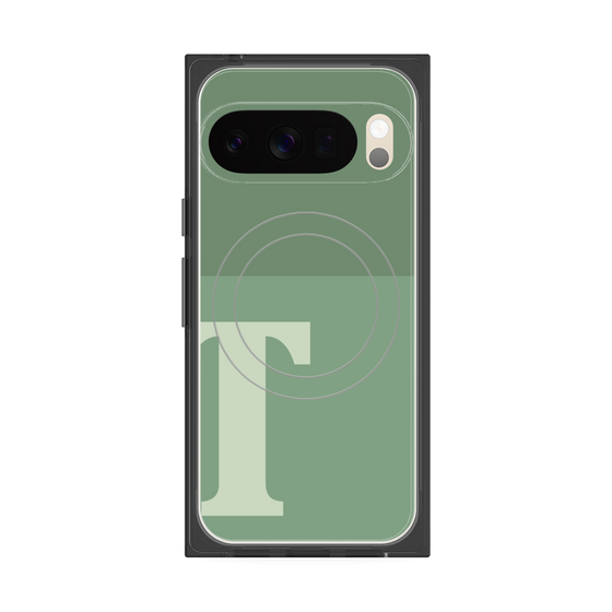 Premium Square Case with Pixelsnap［ Original - initial two tone - T green ］