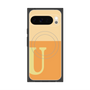 Premium Square Case with Pixelsnap［ Original - initial two tone - U orange ］