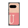 Premium Square Case with Pixelsnap［ Original - initial two tone - U pink ］