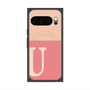 Premium Square Case with Pixelsnap［ Original - initial two tone - U pink ］