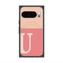 Premium Square Case with Pixelsnap［ Original - initial two tone - U pink ］