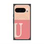 Premium Square Case with Pixelsnap［ Original - initial two tone - U pink ］