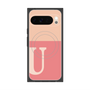 Premium Square Case with Pixelsnap［ Original - initial two tone - U pink ］