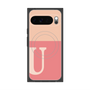 Premium Square Case with Pixelsnap［ Original - initial two tone - U pink ］