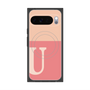 Premium Square Case with Pixelsnap［ Original - initial two tone - U pink ］