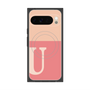 Premium Square Case with Pixelsnap［ Original - initial two tone - U pink ］