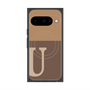 Premium Square Case with Pixelsnap［ Original - initial two tone - U brown ］