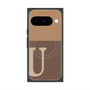 Premium Square Case with Pixelsnap［ Original - initial two tone - U brown ］
