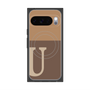 Premium Square Case with Pixelsnap［ Original - initial two tone - U brown ］