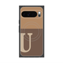 Premium Square Case with Pixelsnap［ Original - initial two tone - U brown ］