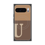 Premium Square Case with Pixelsnap［ Original - initial two tone - U brown ］
