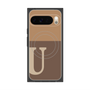 Premium Square Case with Pixelsnap［ Original - initial two tone - U brown ］