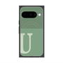 Premium Square Case with Pixelsnap［ Original - initial two tone - U green ］