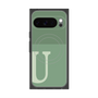 Premium Square Case with Pixelsnap［ Original - initial two tone - U green ］