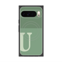Premium Square Case with Pixelsnap［ Original - initial two tone - U green ］