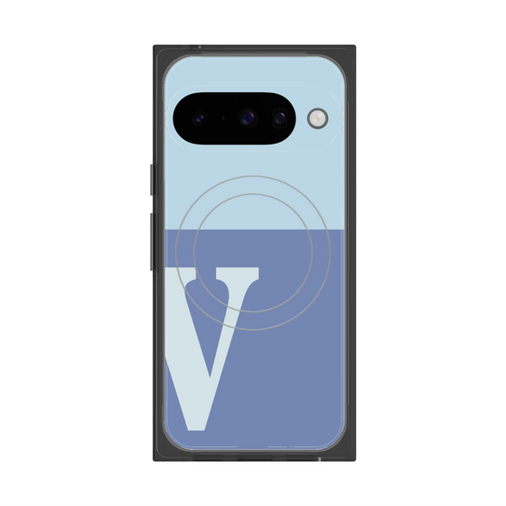 Premium Square Case with Pixelsnap［ Original - initial two tone - V blue ］